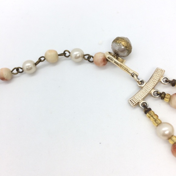 VINTAGE JAPAN 60s BEAD AB AURORA BOUREALIS MULTI LAYER COLLAR CHOKER NECKLACE - Picture 12 of 16